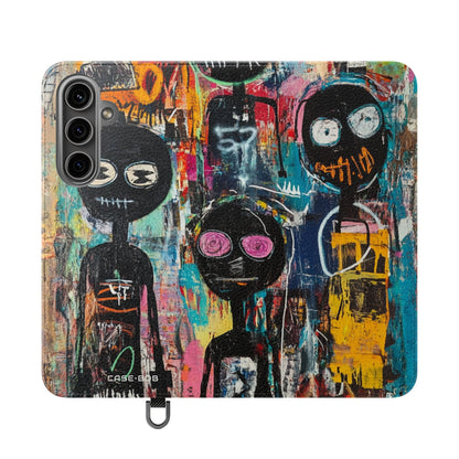 Wide-Eyed Faces - Samsung S24 Plus Case - Wallet