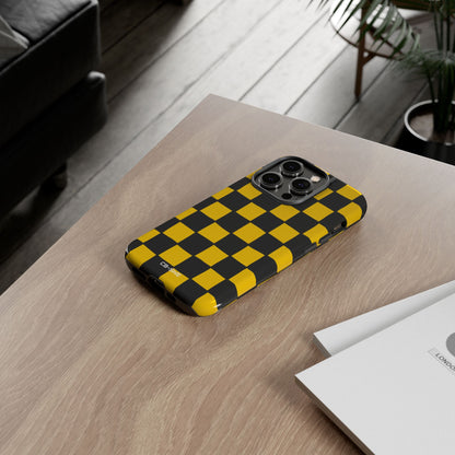 Yellow Squares Dance - iPhone Case