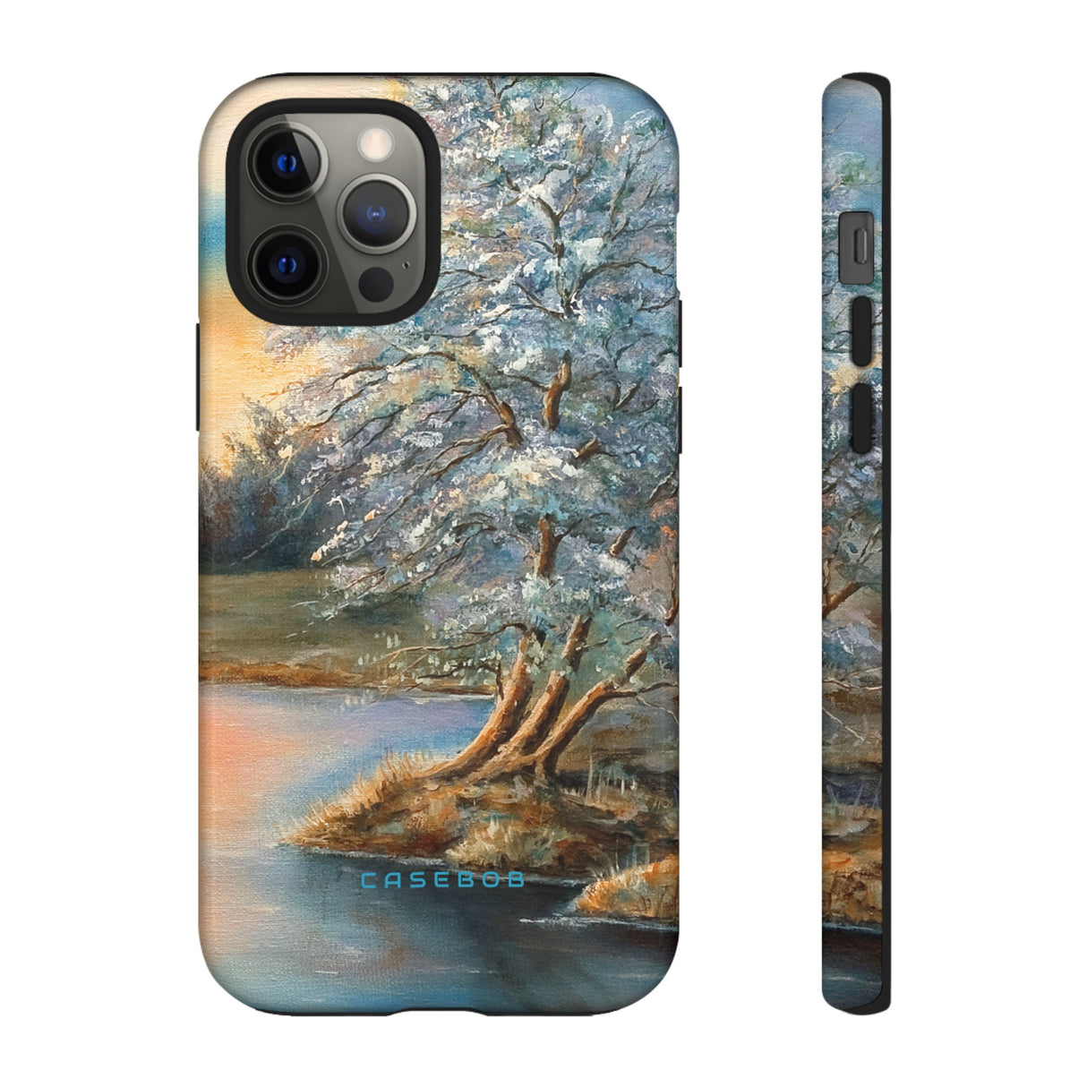 Winterday lake - Protective Phone Case