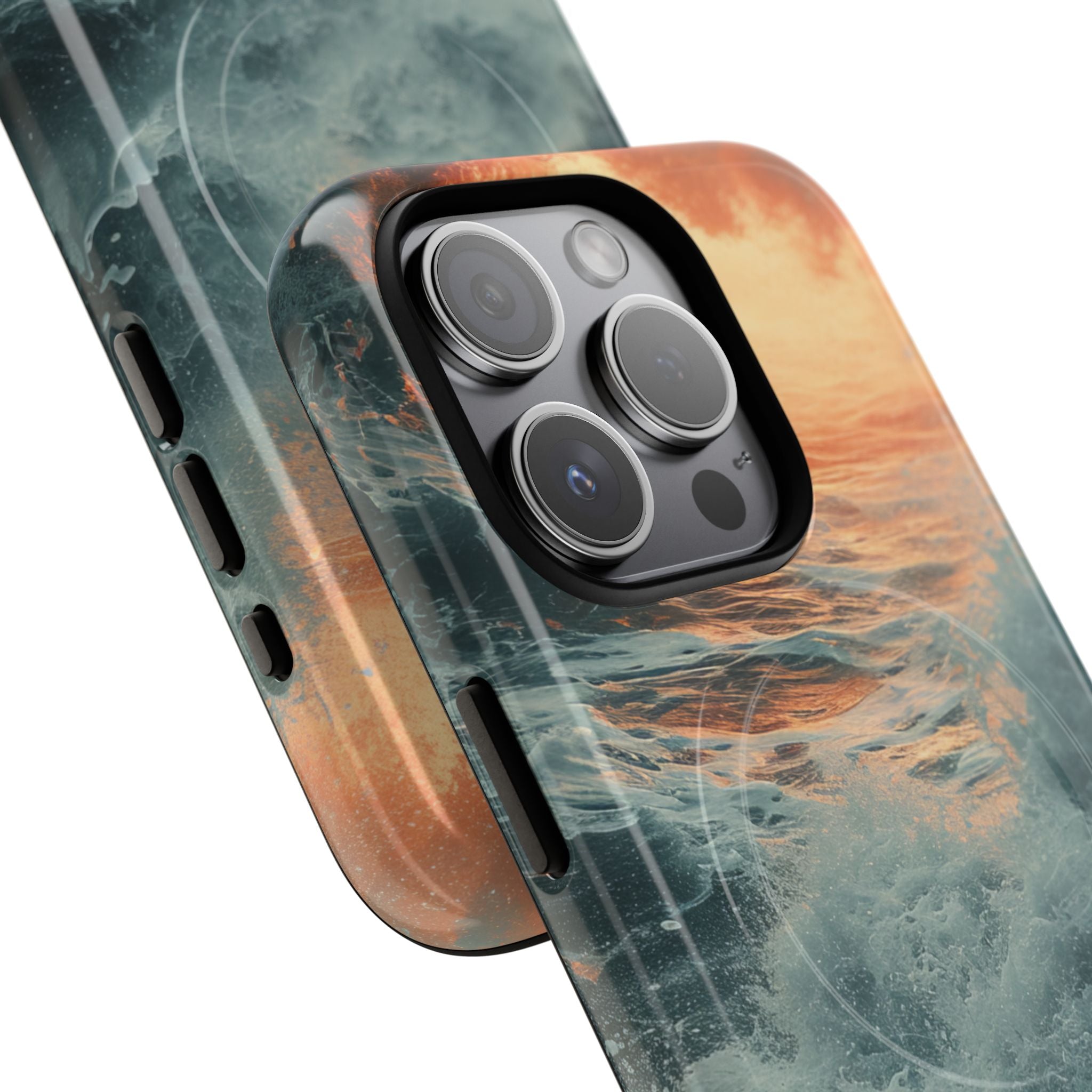 Fiery Wave Power - Tough + MagSafe® iPhone 15 Phone Case