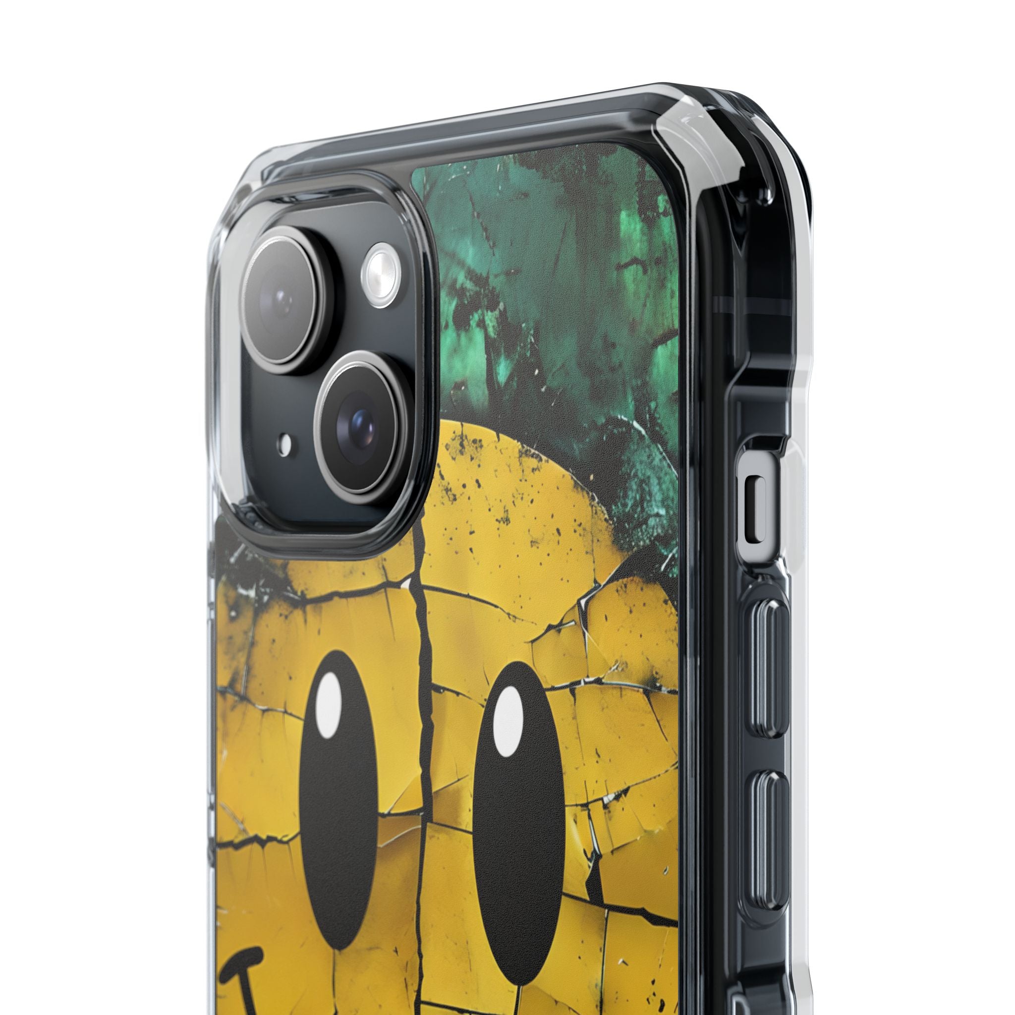 Cracked Smiley iPhone 15 Case - Impact