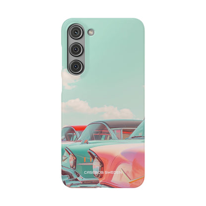 Vintage Turquoise Cars - Slim Samsung S23 Phone Case