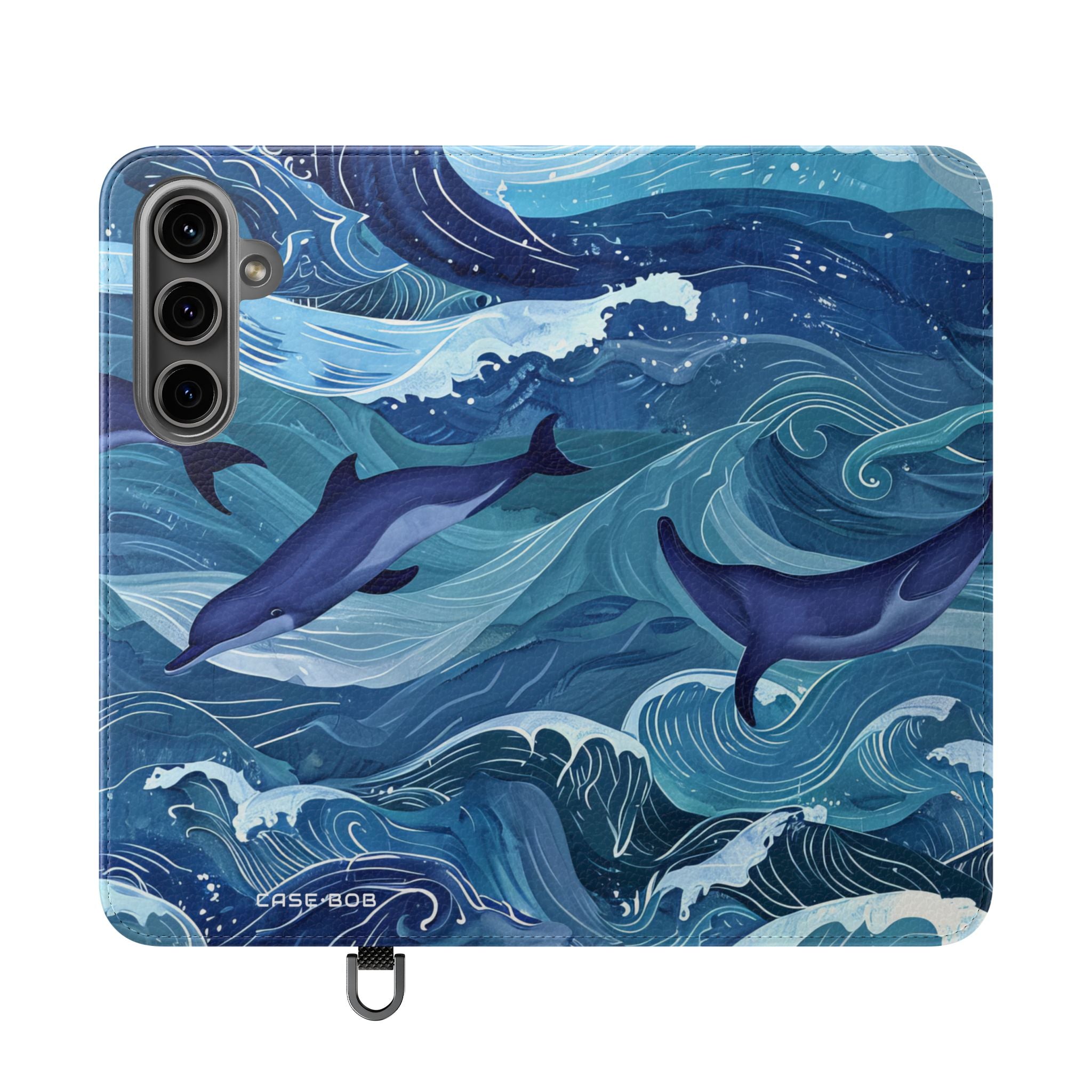 Delfiini Aalto Tanssi - Samsung S24 Plus -lompakkokotelo