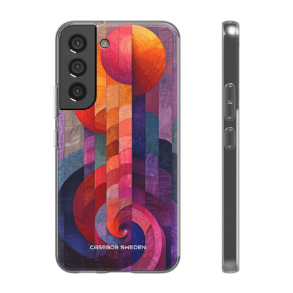 Purple Orange Abstract - Flexi Samsung S22 Phone Case