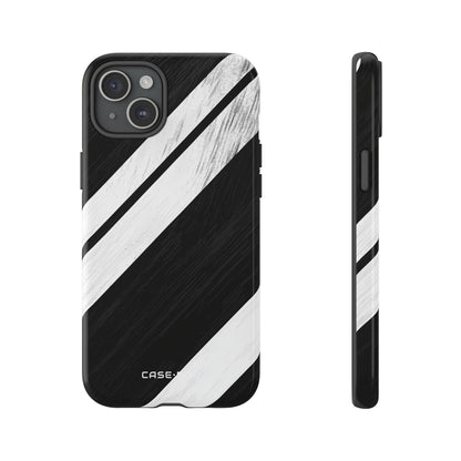Distressed Stripe Motion iPhone 15 Plus Case - Tough