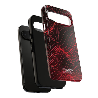 Crimson Waveform Flow Google Pixel 9 - Tough