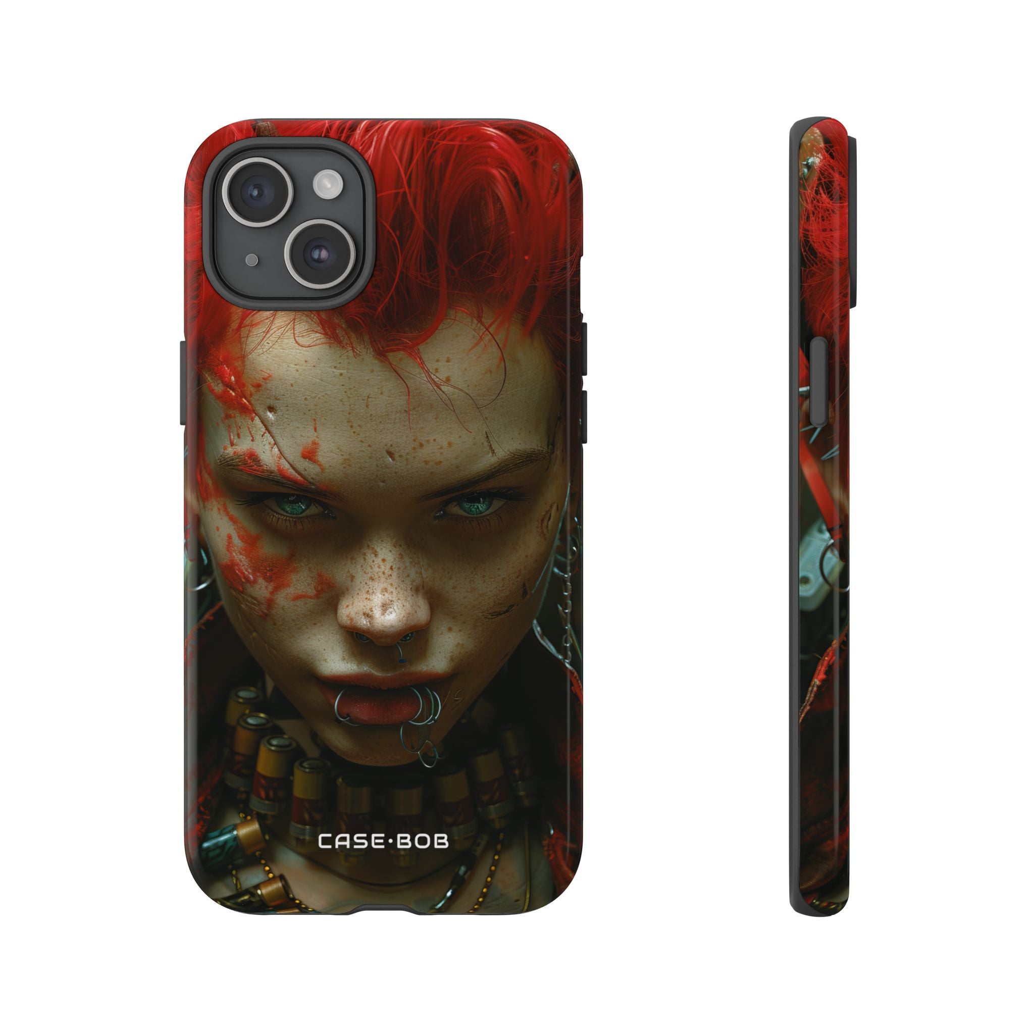 Red Spike Gaze iPhone 15 Plus Case - Tough
