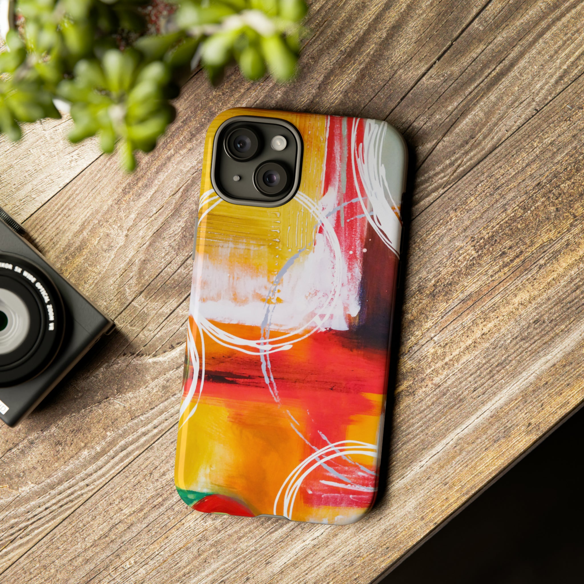 Abstract Yellow - Protective Phone Case