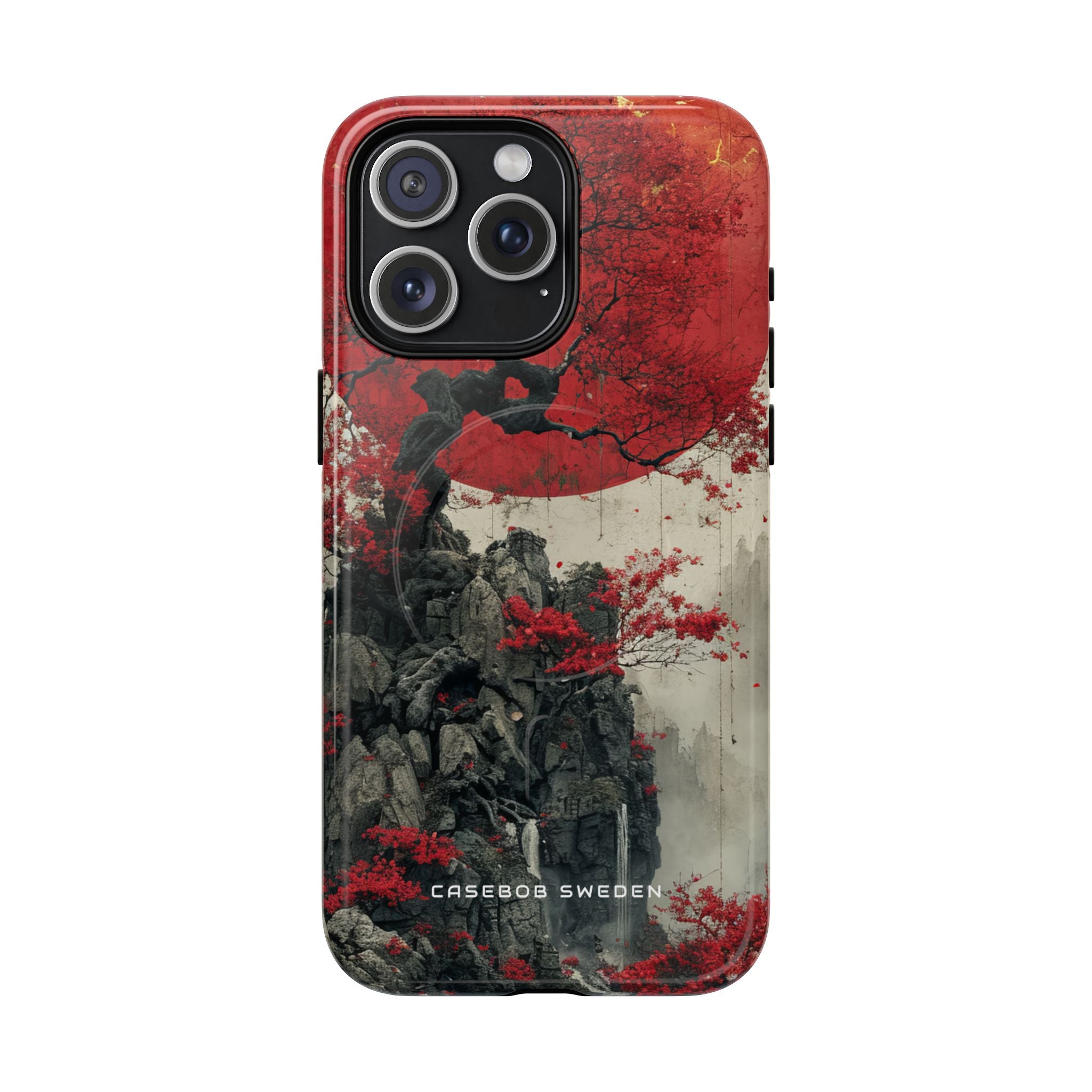 Zen Serenity in Red Harmony iPhone 15 | Tough+ Phone Case