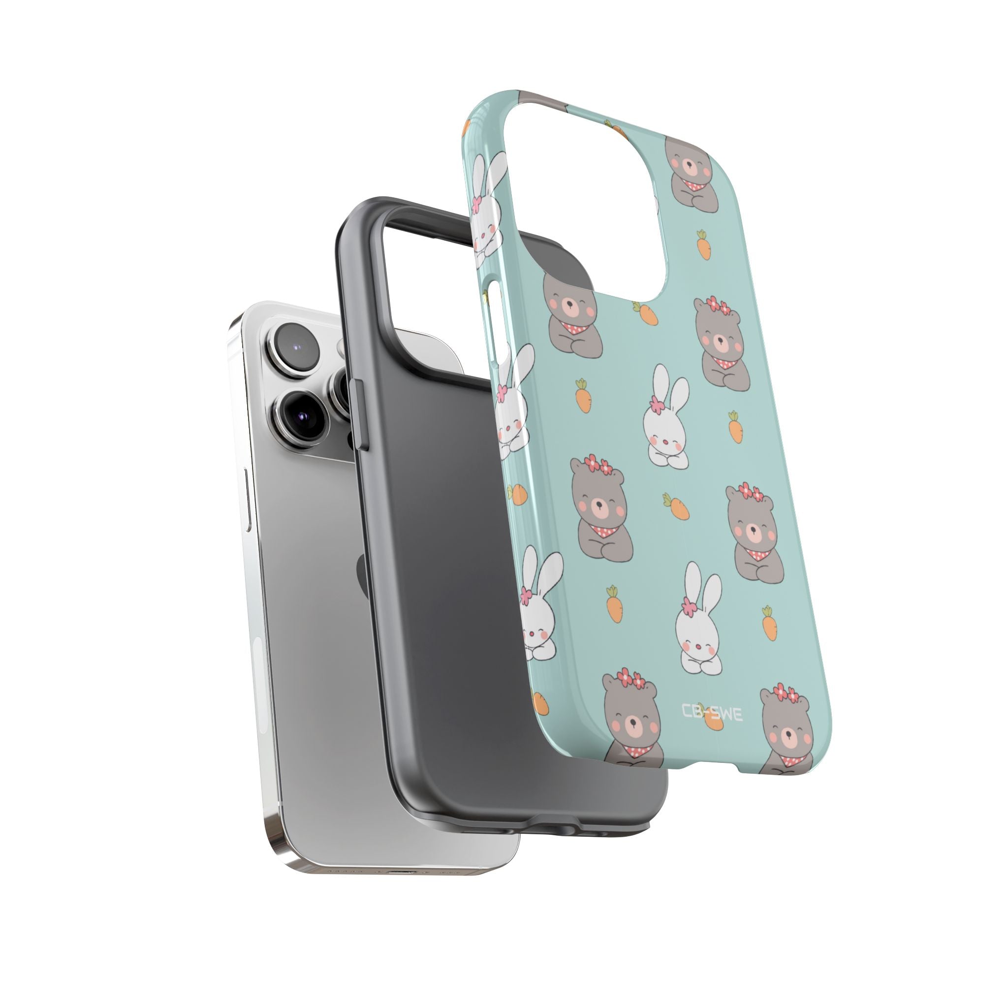 Bunnies Gather Carrots - iPhone Case