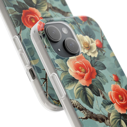 Vintage Floral Romance iPhone 15 - Flexi Phone Case