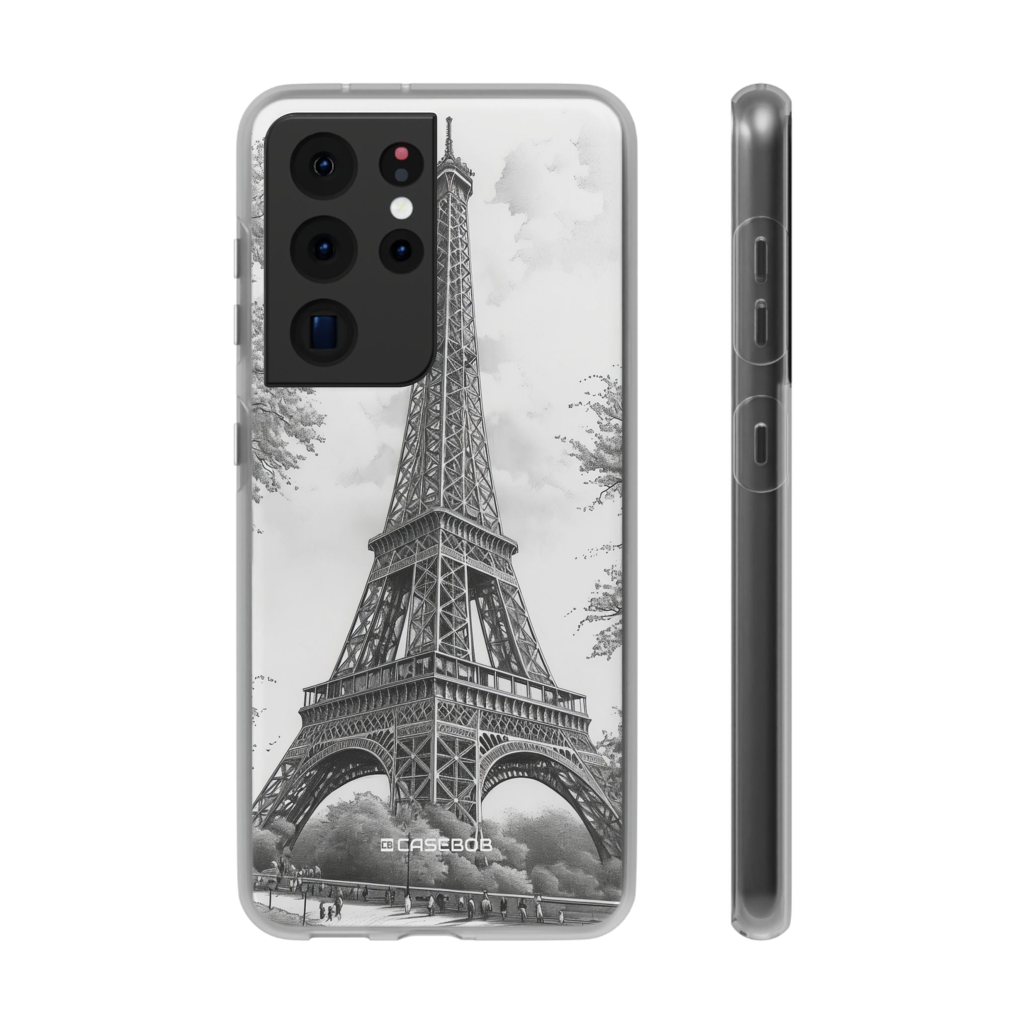 Parisian Monochrome Majesty | Flexible Phone Case for Samsung Galaxy