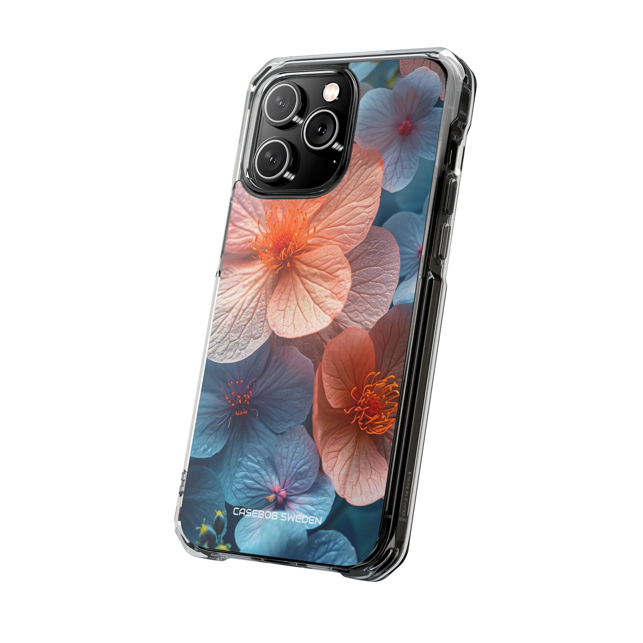 Peach Blossom Serenity - Clear Impact iPhone 14 Phone Case