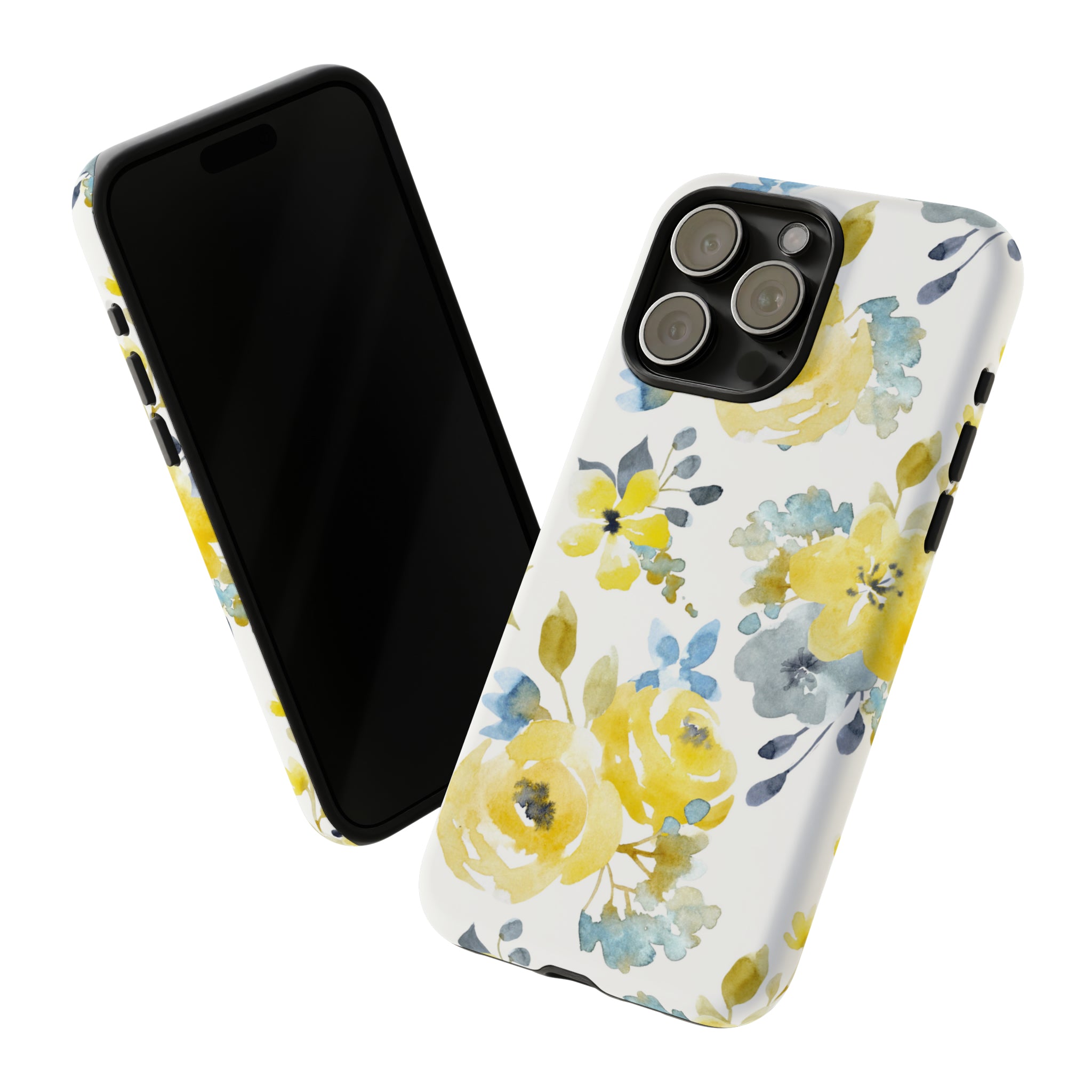 Yellow Floral - Protective Phone Case