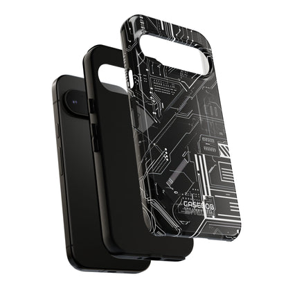 Futuristic Circuit Grid Google Pixel 9 - Tough