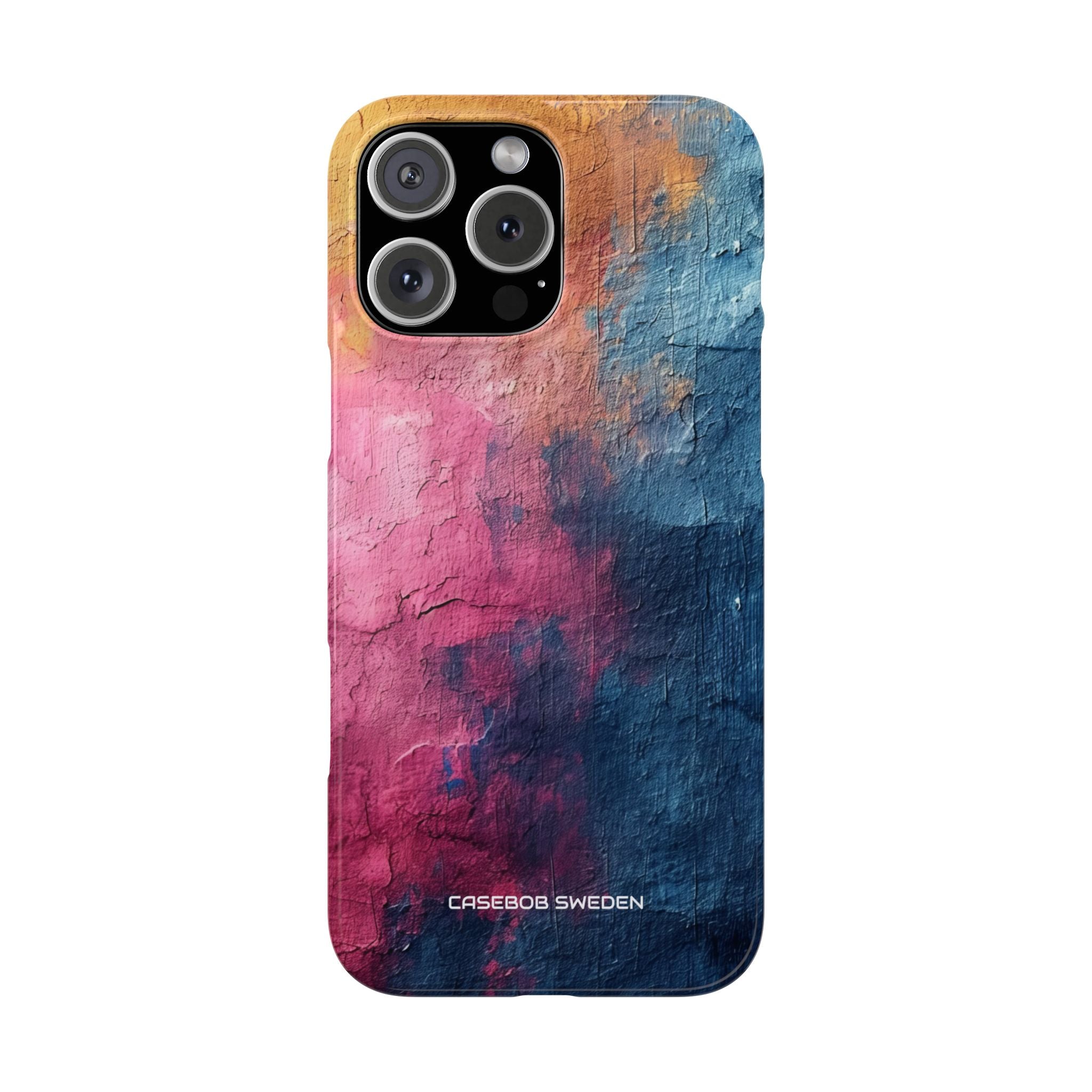 Blue Pink Abstract - Slim iPhone 16 Phone Case