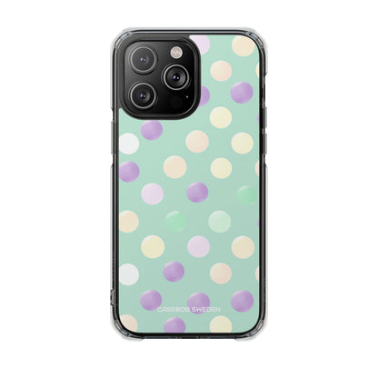 Pastel Polka Dots - Clear Impact iPhone 14 Phone Case