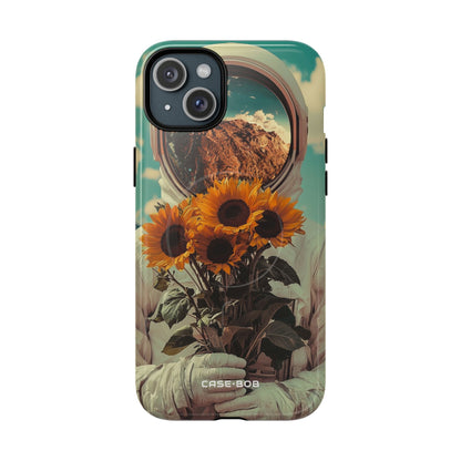 Sunflower Astronaut iPhone 15 Plus Case - Tough+