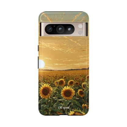 Sunflowers Embrace Sunset - Google Pixel Case
