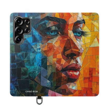 Mosaic Gaze Blue - Samsung S25 Ultra Case - Lompakko