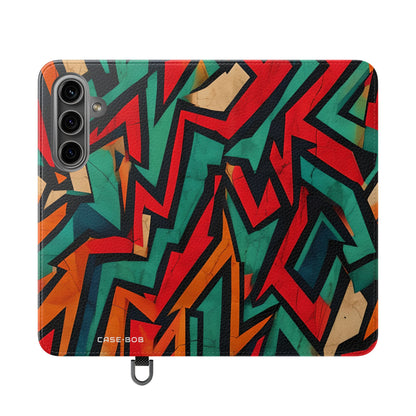 Jagged Flame - Samsung S24 Case - Wallet
