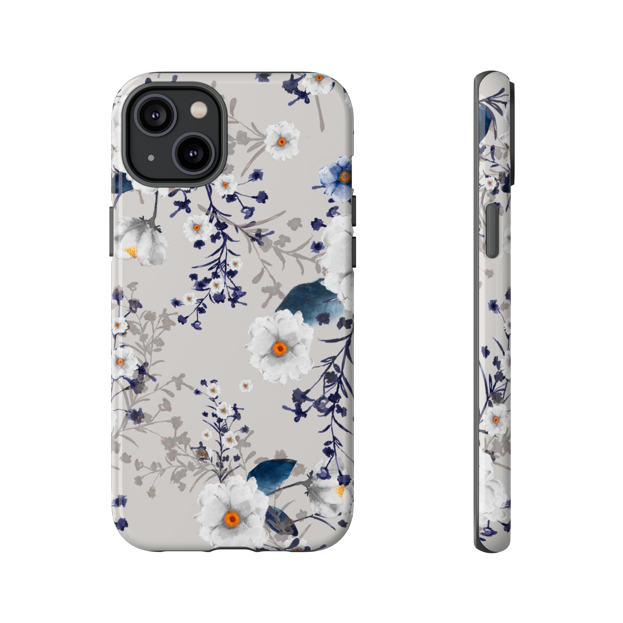 Watercolor Blue Summerflowers - Protective Phone Case