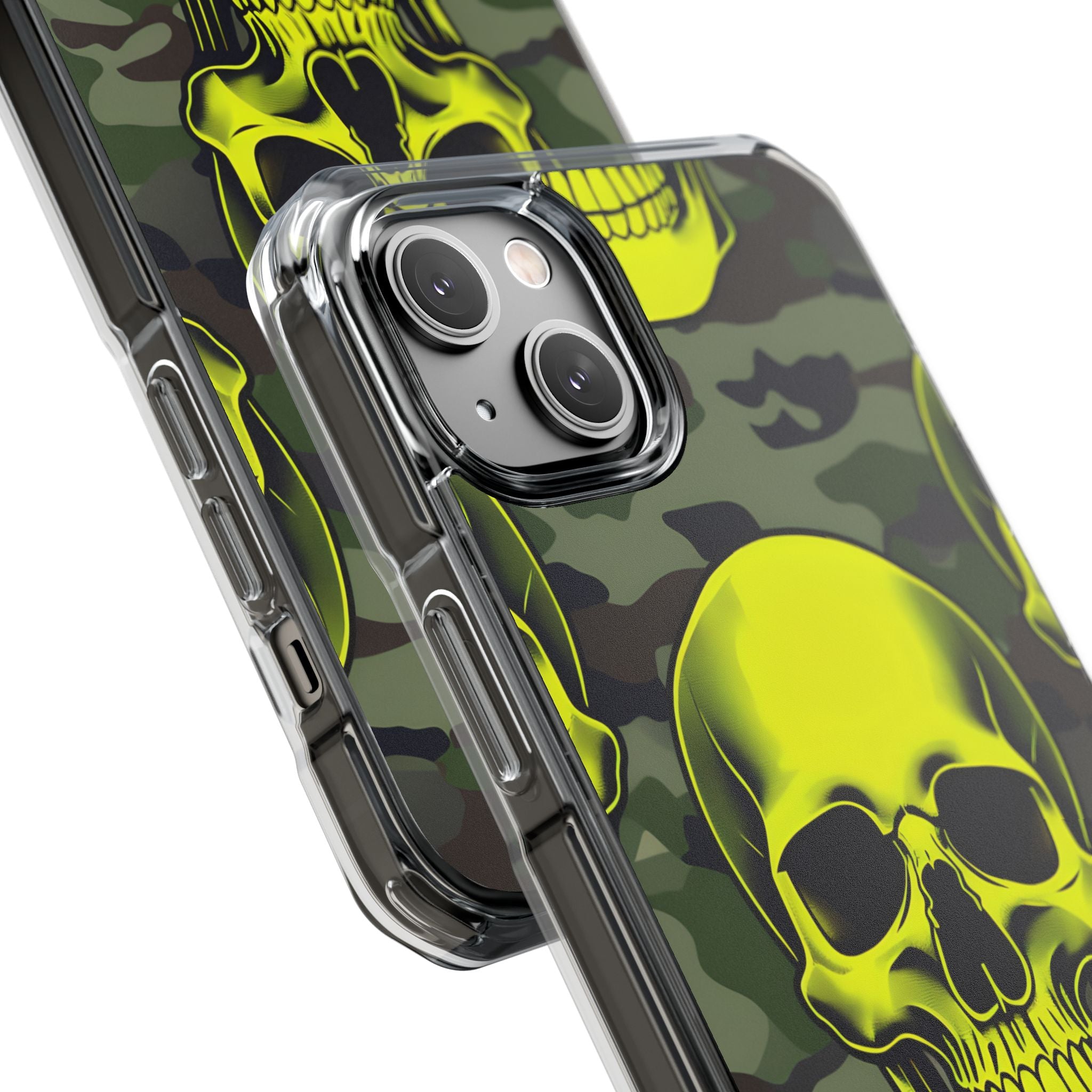 Neon Skull Camo iPhone 14 Plus Case - Impact