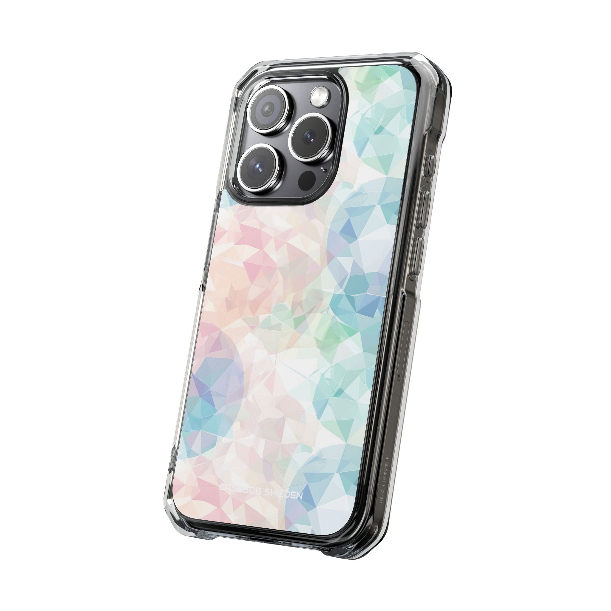 Pastel Geometry Background - Clear Impact iPhone 15 Phone Case