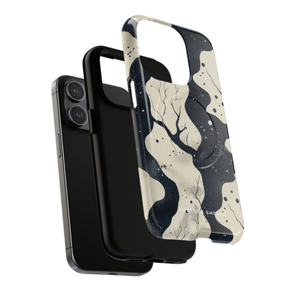 Organic Fluid Silhouettes with Cosmic Depth iPhone 15 | Tough+ Phone Case