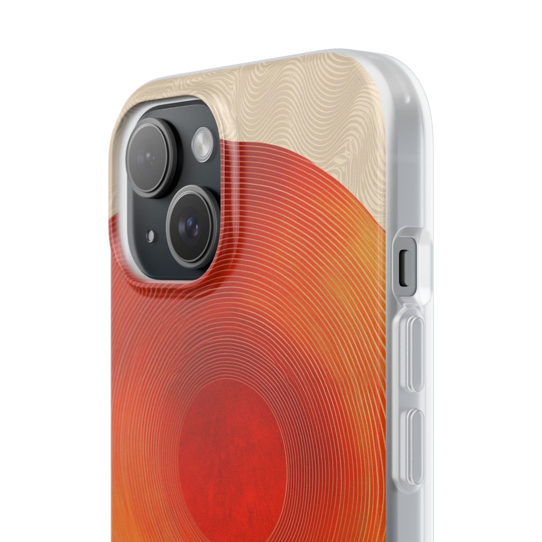 Sunburst Swirl iPhone 15 Case - Soft