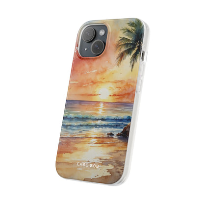 Sunset Palm iPhone 15 Case - Soft