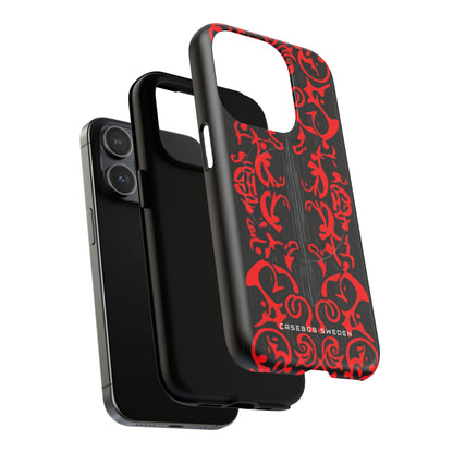 Gothic Crimson Symmetry iPhone 15 | Tough+ Phone Case