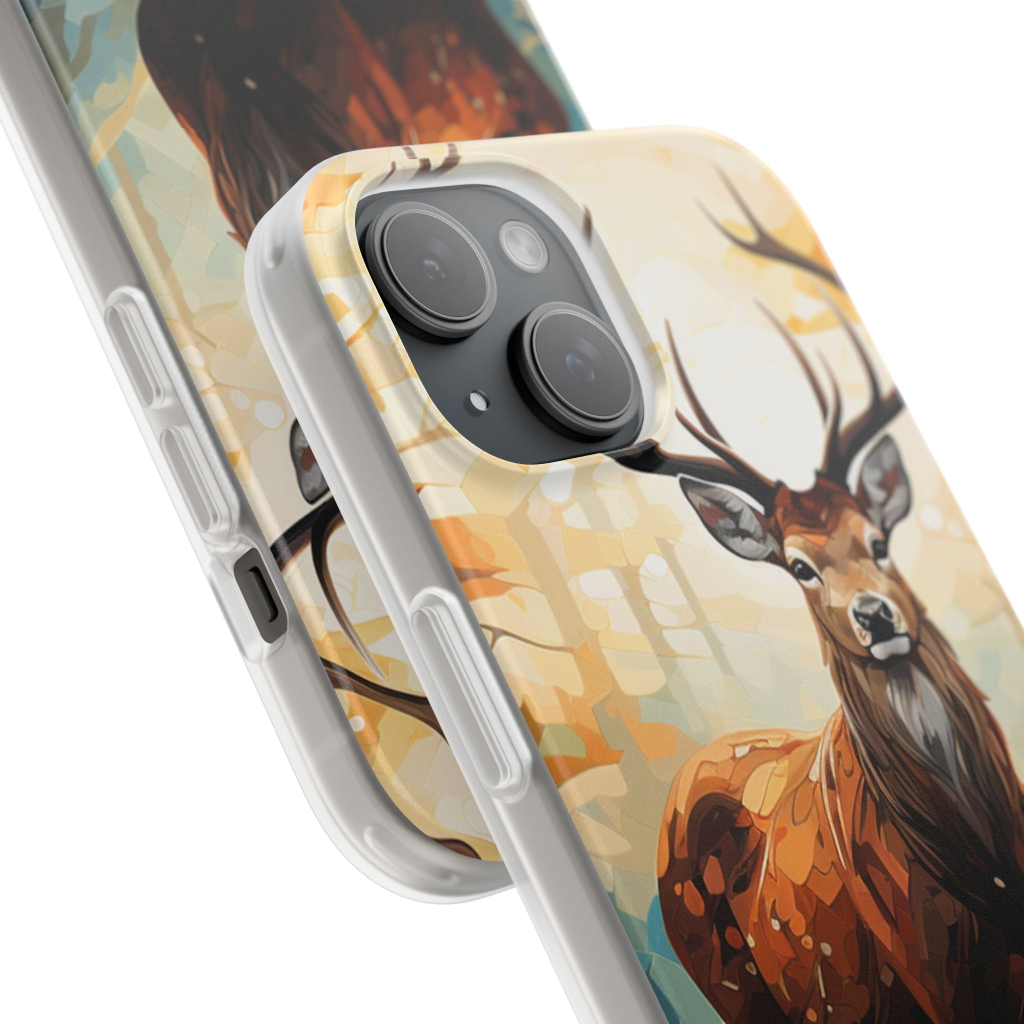 Glowing Stag iPhone 15 Case - Soft