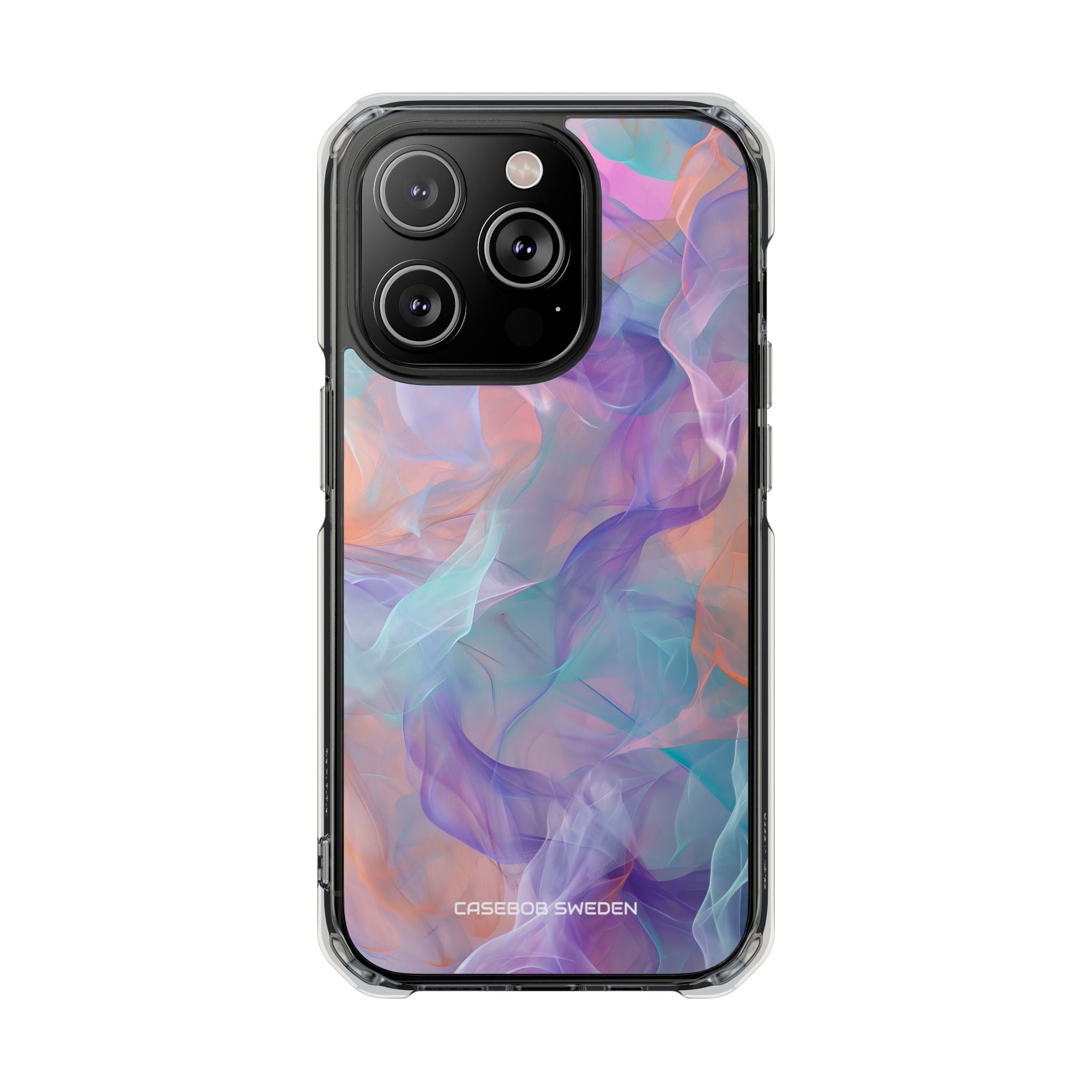 Dreamy Teal Flow - Clear Impact iPhone 14 Phone Case