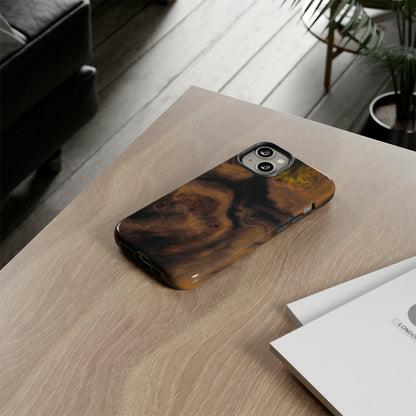 Brown Earth Ink Art - Protective Phone Case