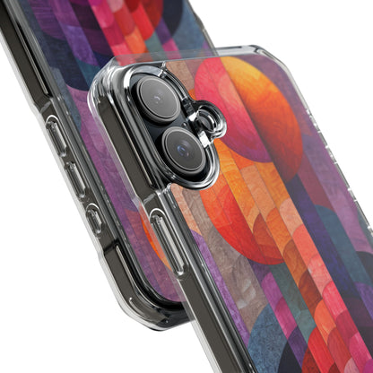 Purple Orange Abstract - Clear Impact iPhone 16 Phone Case