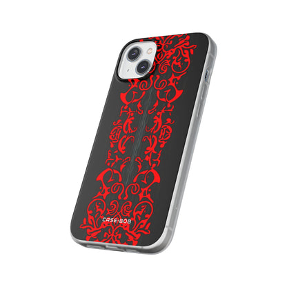 Crimson Spiral iPhone 14 Plus Case - Soft