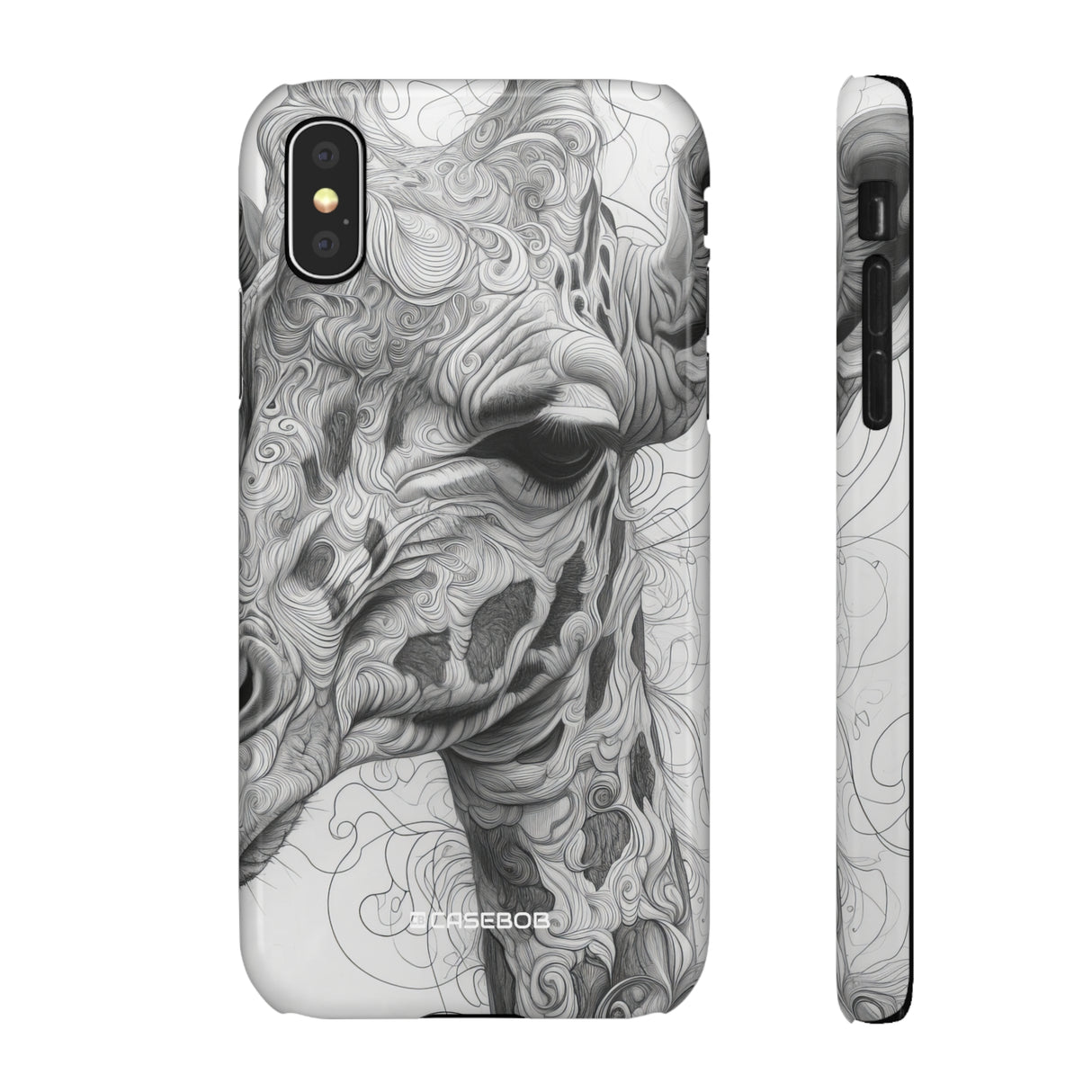 Monochrome Giraffe | Slim Phone Case for iPhone