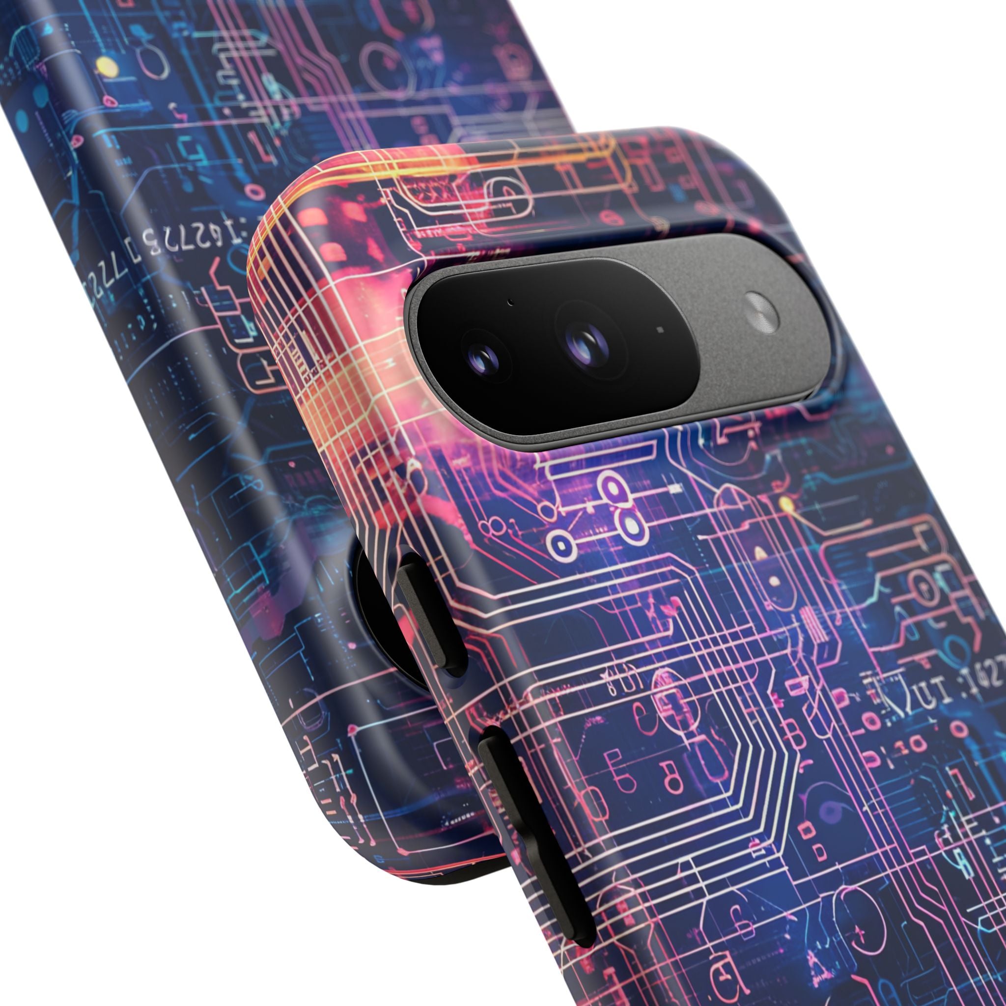 Neon Circuit Gradient Google Pixel 9 - Tough Phone Case