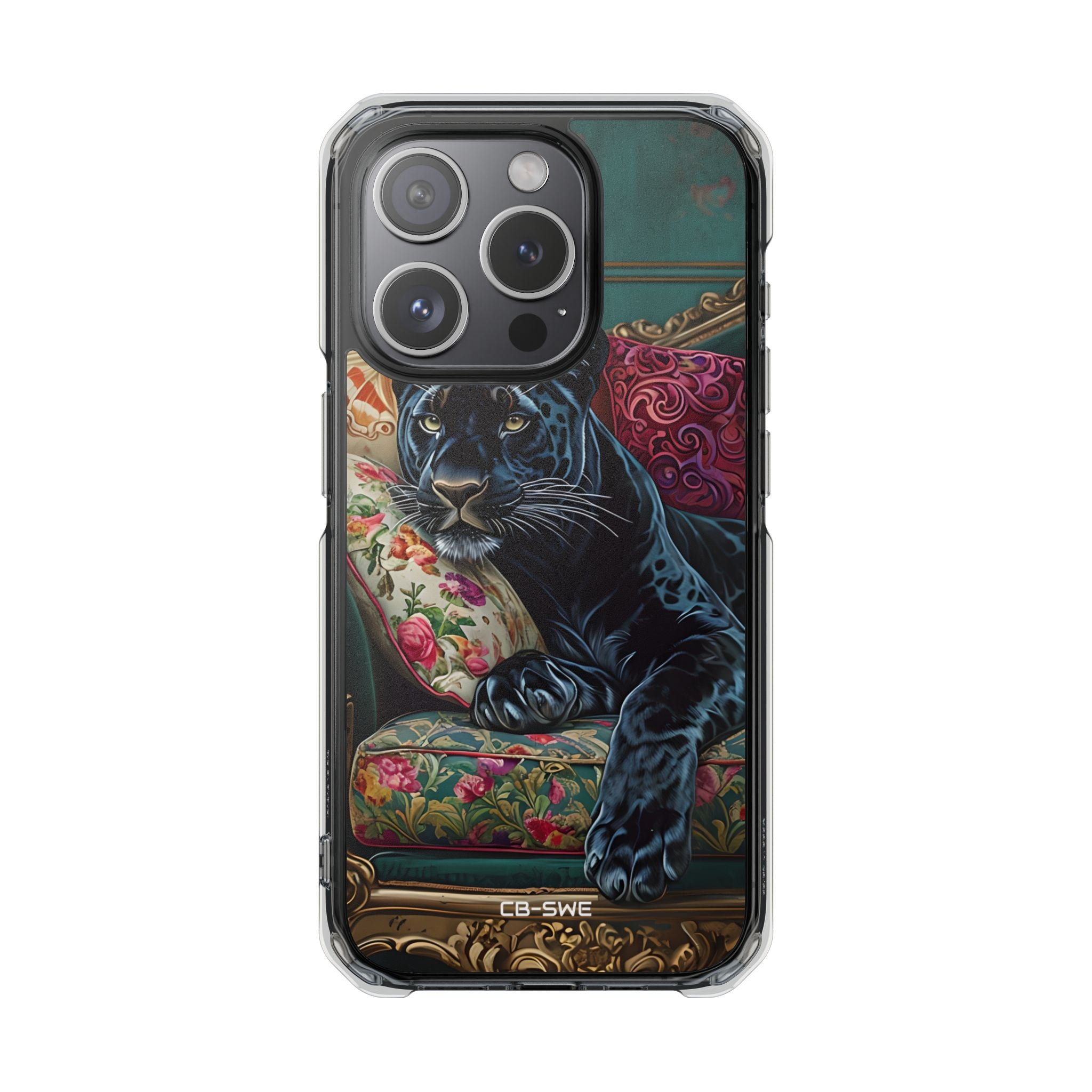 Panther on Vintage Chaise iPhone Case - Impact