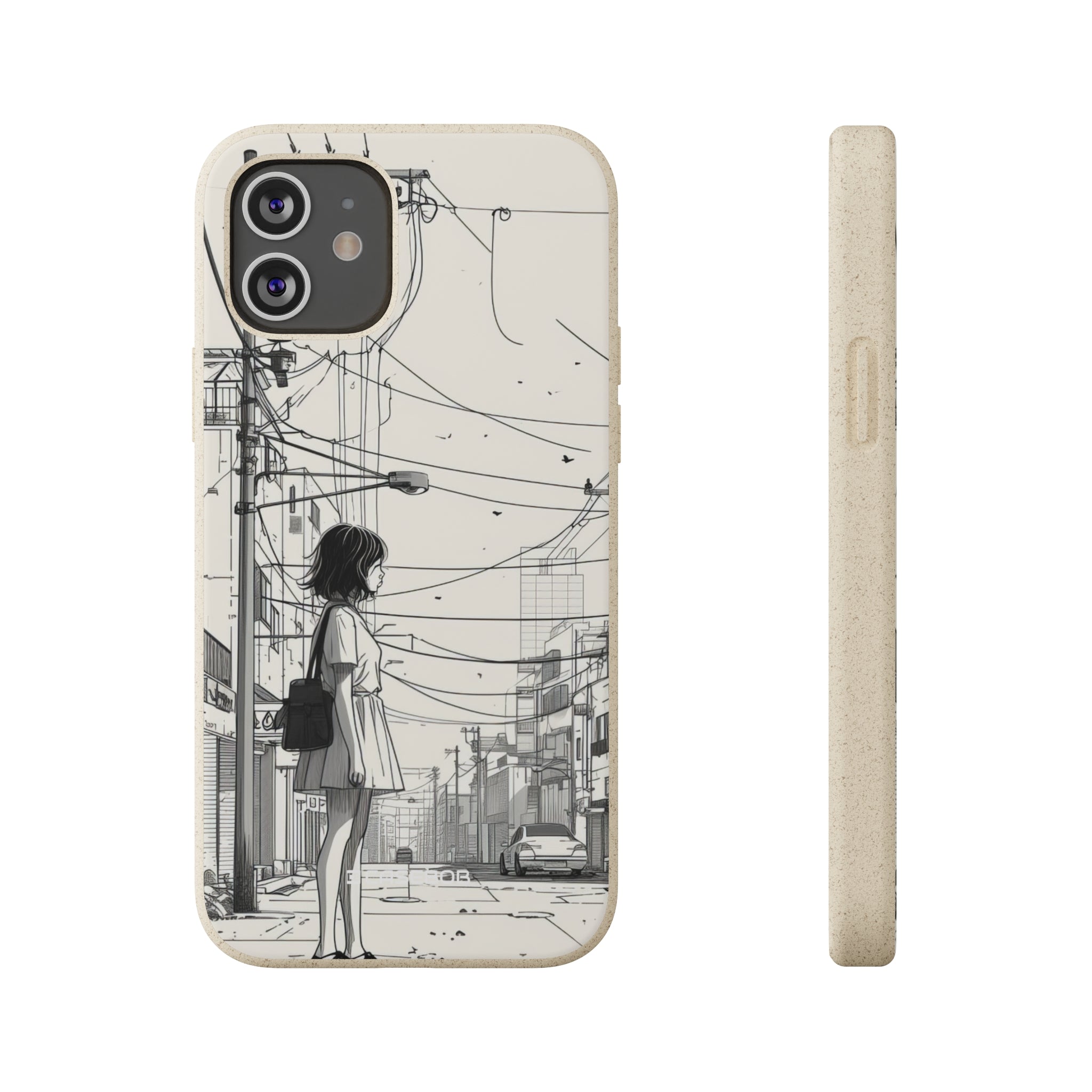 Urban Solitude Sketch | Biodegradable Phone Case