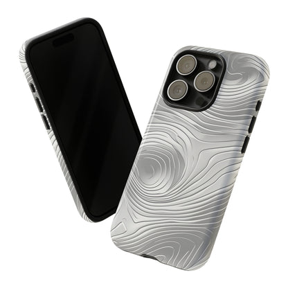 Sleek Grey Abstract Lines Case - Protective Phone Case