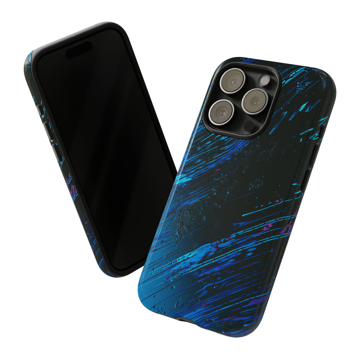 Cyber Stream: Digital Gradient - Protective Phone Case