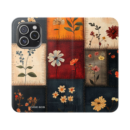 Patchwork Blooms - iPhone 15 Pro Case - Wallet