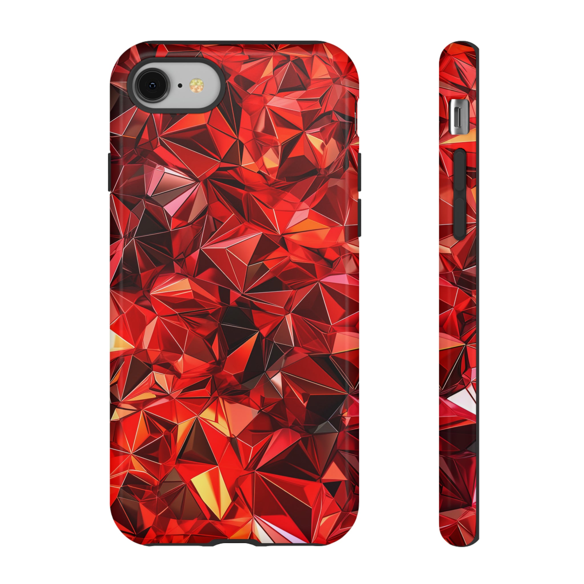 Geometric Red Fusion - Protective Phone Case