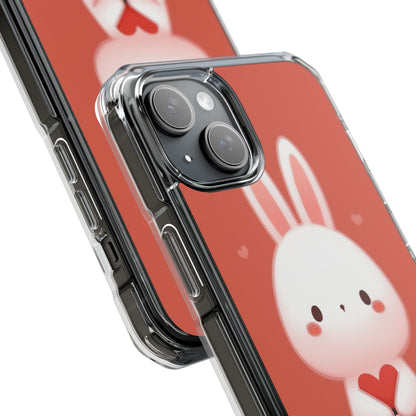 Bunny Holds Heart iPhone Case - Impact