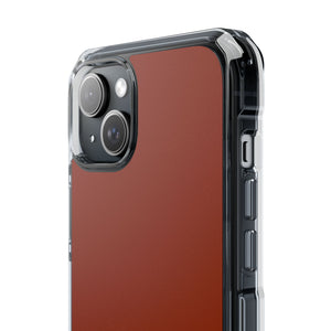 Orange Red | Phone Case for iPhone (Clear Impact Case - Magnetic)