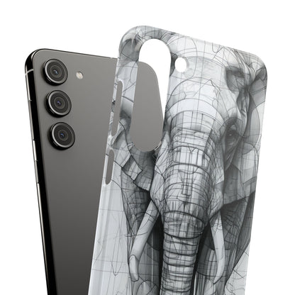 Elephant Line Geometry Samsung S23 - Slim Phone Case