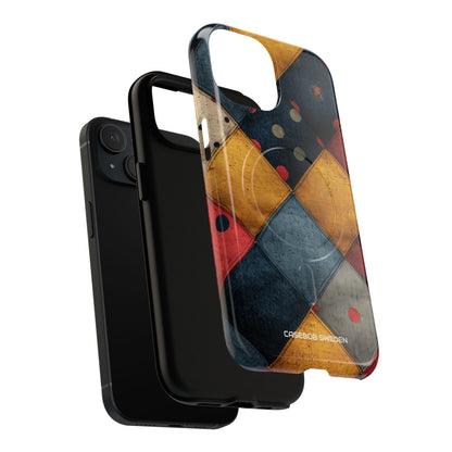 Blue Red Patchwork - Tough + MagSafe® iPhone 15 Phone Case