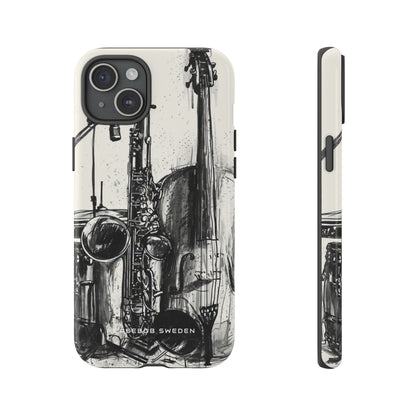 Jazz Instrument Line Symphony iPhone 15 - Tough Phone Case